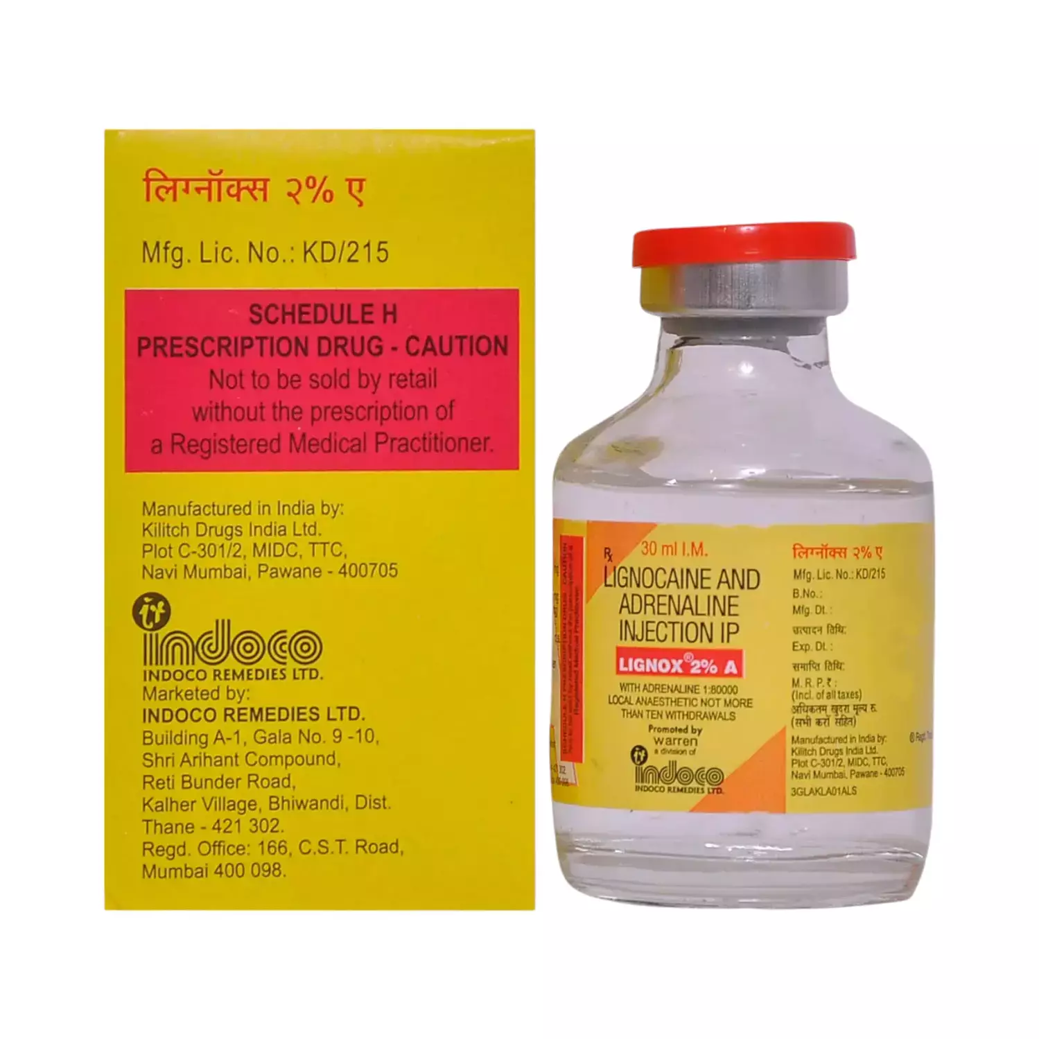Injection IP-2%(30ml)- Lignox product image