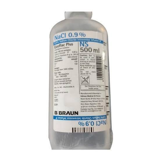 Normal Saline (0.9% Sodium Chloride) Infusion – 500ml thumbnail 2