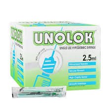 Syringe 2.5ml Luer Lock with Needle 26G (100 Pieces) – Unolok HMD product image
