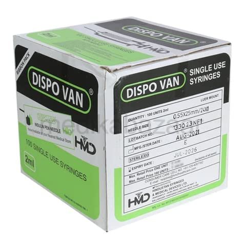 Syringe 2ml Luer Mount with Needle 24G – Dispovan thumbnail 2