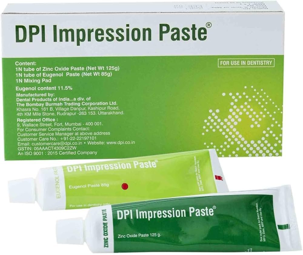 DPI Zinc Oxide Eugenol (ZOE) Impression Paste – 210g Combo Pack product image