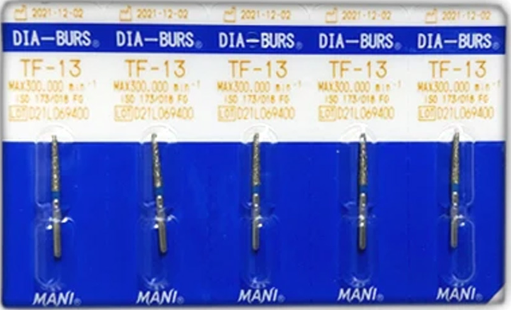 Mani Diamond Burs (Taper Fissure)/ TF Series Regular Shank thumbnail 2