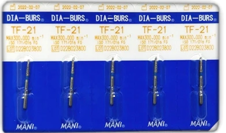 Mani Diamond Burs (Taper Fissure)/ TF Series Regular Shank thumbnail 3