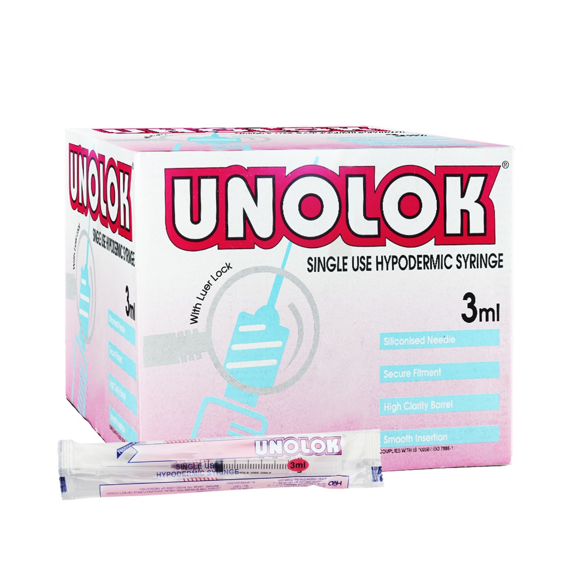 HMD Unolok 3ml Syringe with Needle - 24G ( Pack of 100) by HMD — buy wholesale in Hyderabad