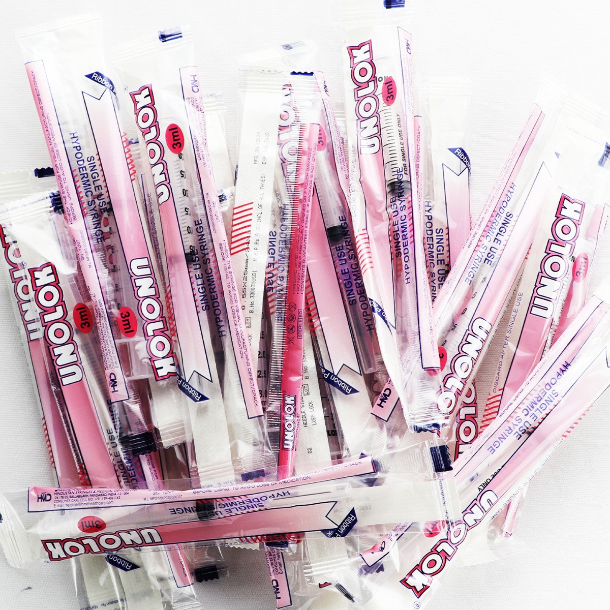 HMD Unolok 3ml Syringe with Needle - 24G ( Pack of 100) thumbnail 2