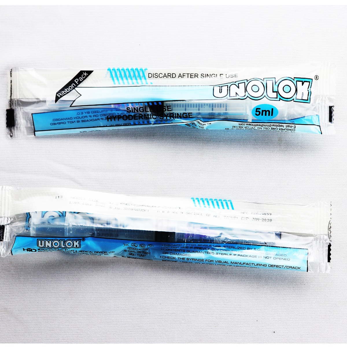 HMD Unolok 5ml Syringe with Needle - 24G (Pack of 100)  thumbnail 2