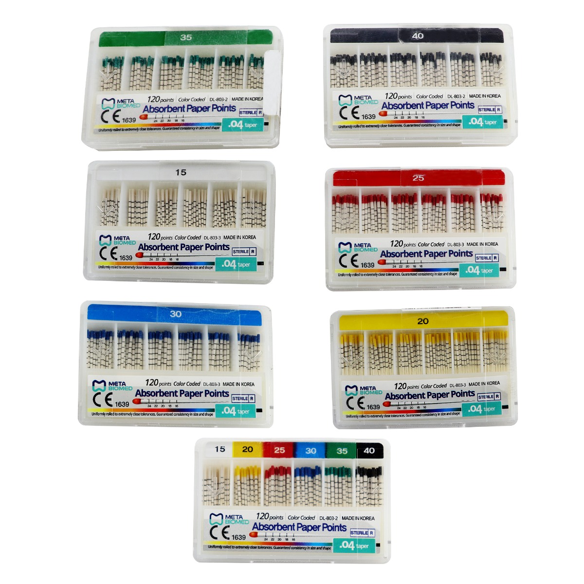 Meta Absorbent Paper Points - 4% Taper by Meta BioMed — buy wholesale in Hyderabad